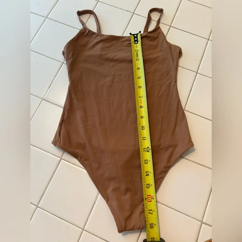Auden brown spaghetti thong Bodysuit size xs formal classic sexy intimate body - Picture 6 of 7